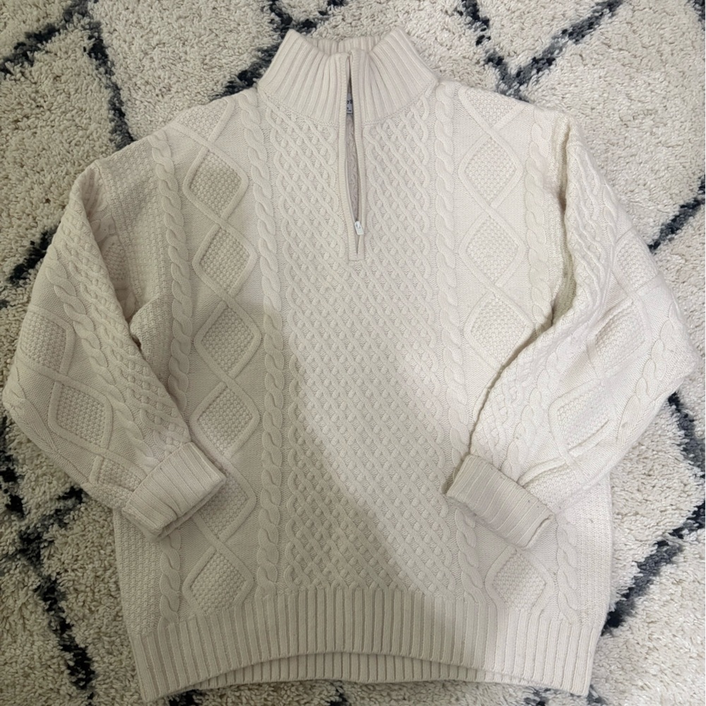 Sunday Best Cream Cowl Neck Sweater